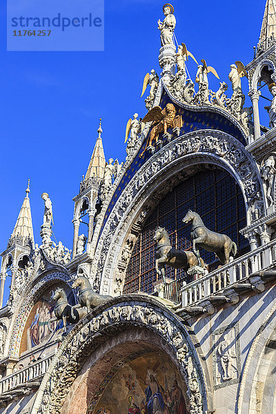 Loggia dei Cavalli  Basilika San Marco  Venedig  UNESCO-Weltkulturerbe  Venetien  Italien  Europa
