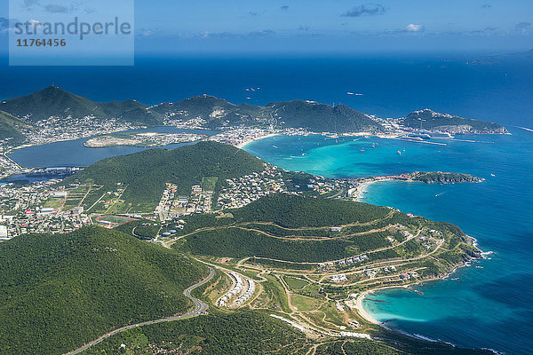 Luftaufnahme von Sint Maarten  Westindien  Karibik  Mittelamerika