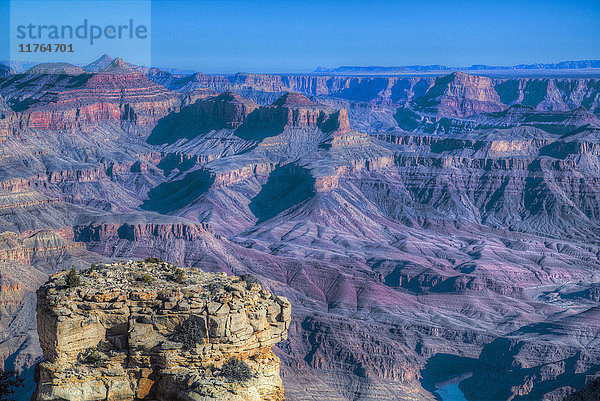 Von der Weiche in der Nähe von Lipan Point  South Rim  Grand Canyon National Park  UNESCO-Weltkulturerbe  Arizona  Vereinigte Staaten von Amerika  Nordamerika