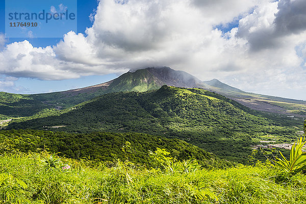 Vulkan Soufriere Hills  Montserrat  Britisches Überseegebiet  Westindien  Karibik  Mittelamerika