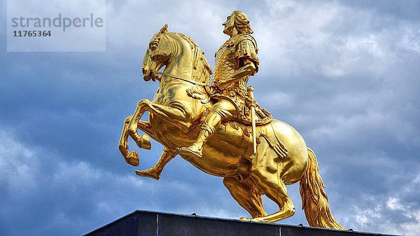 Reiterstandbild von Augustus II. dem Starken  Dresden  Sachsen  Deutschland  Europa