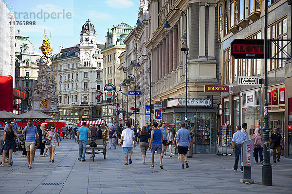 Fußgängerzone  Grabenstraße  Wien  Österreich  Europa