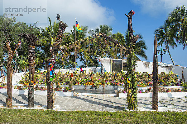Monument des Dix-Neuf (Monument der 19)  Ouvea  Loyalitätsinseln  Neukaledonien  Pazifik