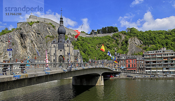 Zitadelle von Dinant an der Maas  Dinant  Provinz Namur  Wallonien  Belgien  Europa