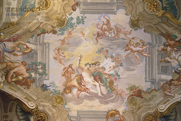 Fresken des Palazzo Rosso  UNESCO-Weltkulturerbe  Genua  Ligurien  Italien  Europa