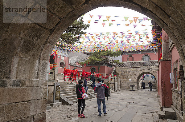 Berg Taishan  UNESCO-Weltkulturerbe  Taian  Provinz Shandong  China  Asien