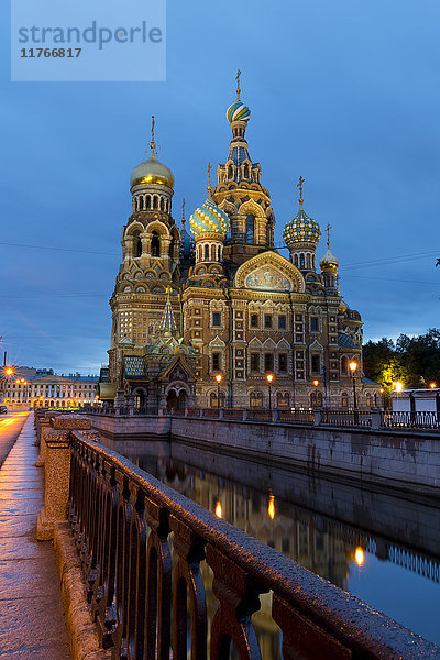 Die Kirche des vergossenen Blutes  UNESCO-Weltkulturerbe  St. Petersburg  Russland  Europa