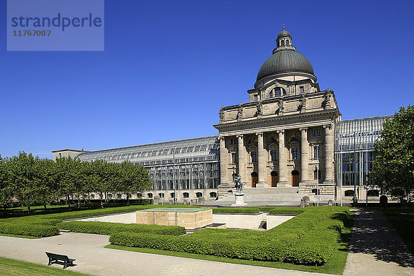 Staatskanzlei und Hofgarten  München  Oberbayern  Bayern  Deutschland  Europa