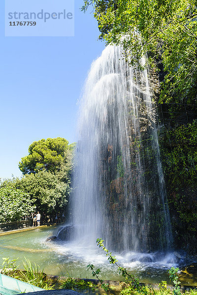 Wasserfall  Parc de la Colline de Chateau  Nizza  Alpes Maritimes  Côte d'Azur  Provence  Frankreich  Europa