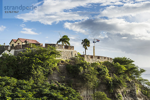 Fort Oranje  Oranjestad  Hauptstadt von St. Eustatius  Statia  Niederländische Antillen  Westindische Inseln  Karibik  Mittelamerika