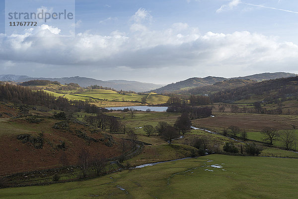 Eine Ansicht von Little Langdale  Lake District National Park  Cumbria  England  Vereinigtes Königreich  Europa