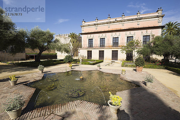 Palacio de Villavicencio im Inneren des Alcazar  Jerez de la Frontera  Provinz Cadiz  Andalusien  Spanien  Europa