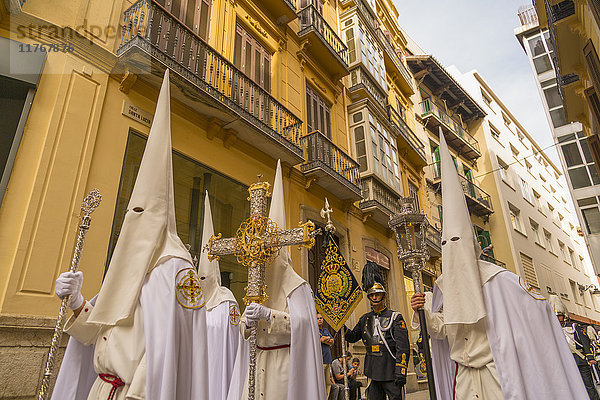 Blick auf die Auferstehungsparade am Ostersonntag  Malaga  Costa del Sol  Andalusien  Spanien  Europa