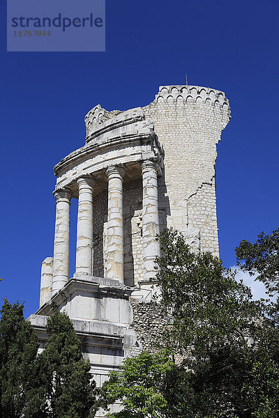 Römisches Denkmal Trophäe des Augustus (Trophäe der Alpen)  La Turbie  Alpes-Maritimes  Côte d'Azur  Provence  Frankreich  Europa