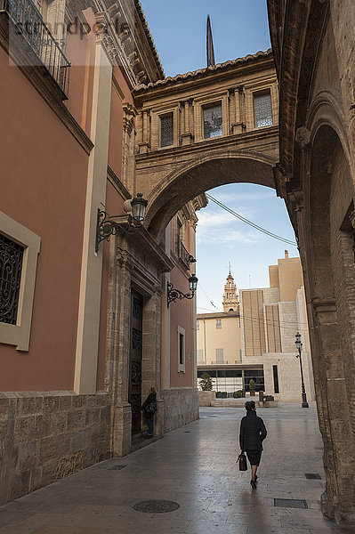 Bogen von La Calle de la Barchilla  Valencia  Spanien  Europa