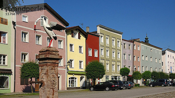 Altstadt von Tittmoning  Oberbayern  Deutschland  Europa