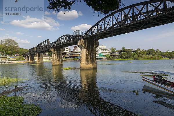 Eisenbahnbrücke des Todes  Brücke über den Kwai  Kanchanaburi  Thailand  Südostasien  Asien