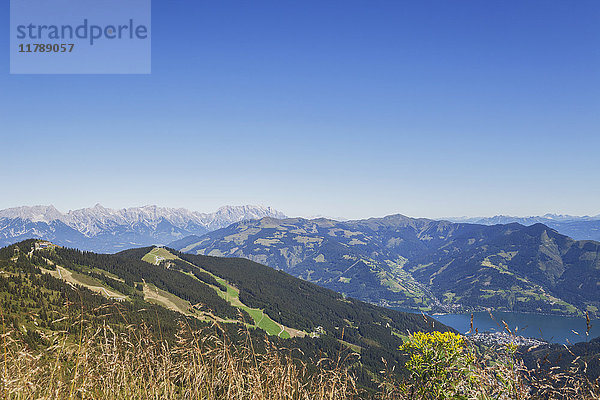 Österreich  Land Salzburg  Bergpanorama von Schmittenhöhe Richtung Zell am See