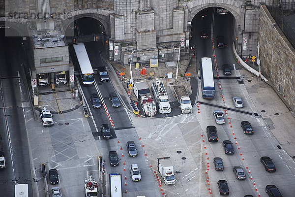 USA  New Jersey  Eingang Lincoln Tunnel  Luftaufnahme