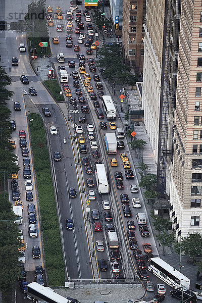 USA  New York City  Verkehr  Luftbild