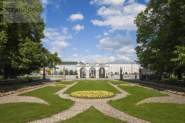 Polen  Warschau  Sächsischer Garten  Blick auf das Grab des unbekannten Soldaten und Pilsudski-Platz