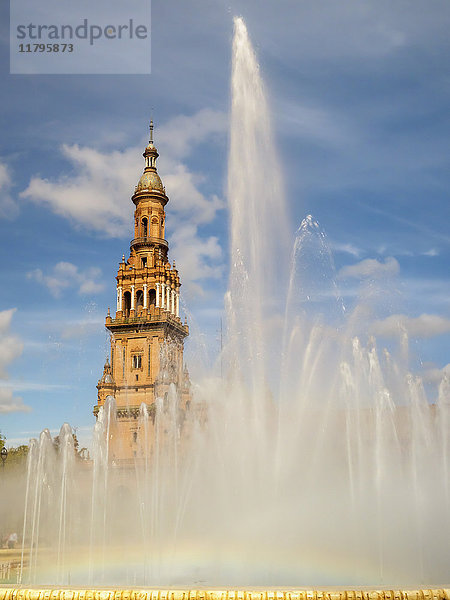 Spanien  Sevilla  Plaza de Espana  Brunnen
