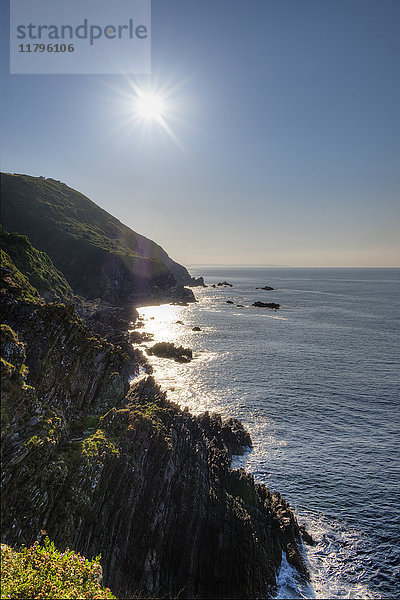 UK  England  Cornwall  Steilküste bei Polperro