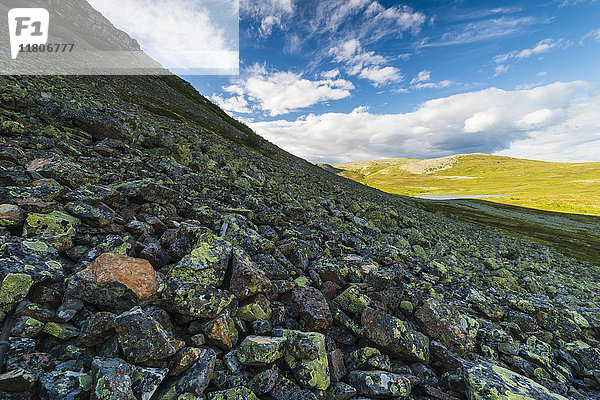 Landschaft mit felsigem Hügel