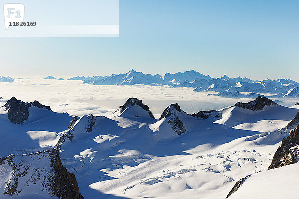 Verschneite Berglandschaft  Chamonix  Frankreich