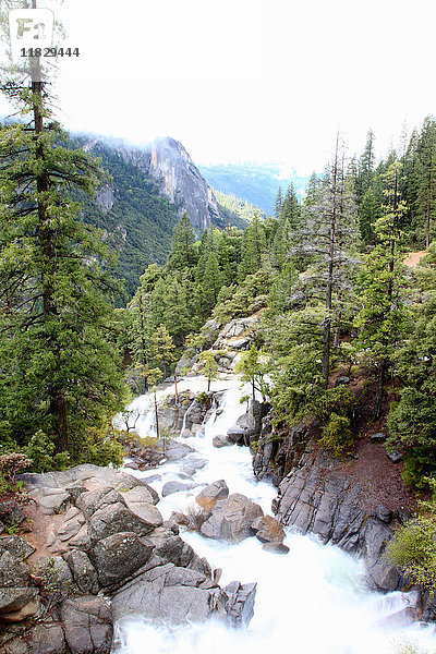 Felsiger Fluss im Yosemite-Nationalpark