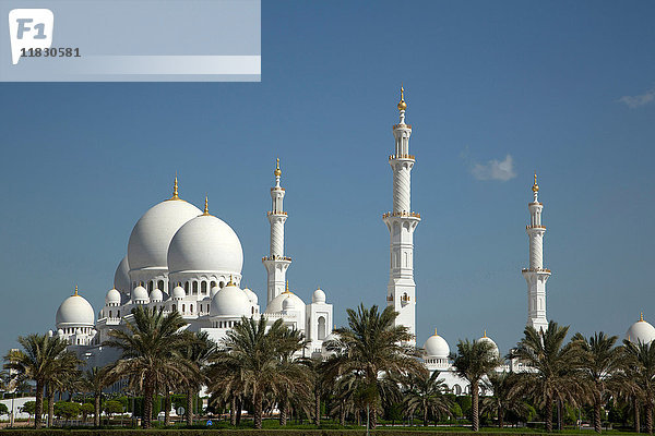 Verzierte Moschee in Abu Dhabi