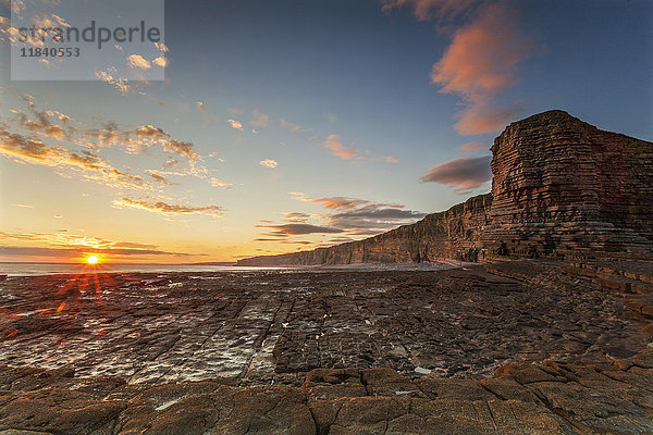 Nash Point  Glamorgan Heritage Coast  Wales  Vereinigtes Königreich  Europa