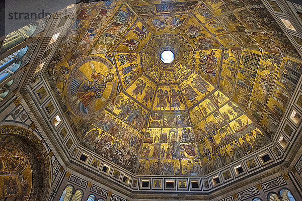 Kuppel des Battistero San Giovanni  UNESCO-Weltkulturerbe  Florenz  Toskana  Italien  Europa