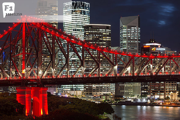 Storey Bridge in der Abenddämmerung  Brisbane  Queensland  Australien  Pazifik