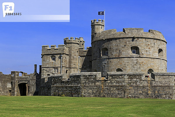 Henry VIII's Fort in Pendennis Castle  Falmouth  Cornwall  England  Vereinigtes Königreich  Europa