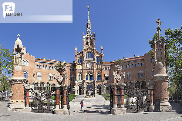 Krankenhaus Sant Pau  Lluis Domenech i Montaner  UNESCO-Weltkulturerbe  Modernisme  Barcelona  Katalonien  Spanien  Europa