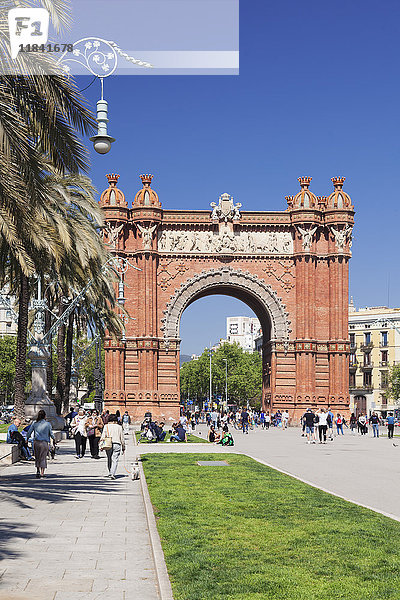 Arc de Triomf  von Architekt Josep Vilaseca i Casanovas  Barcelona  Katalonien  Spanien  Europa