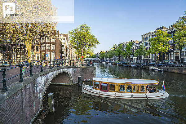Keisersgracht-Kanal  Amsterdam  Niederlande  Europa