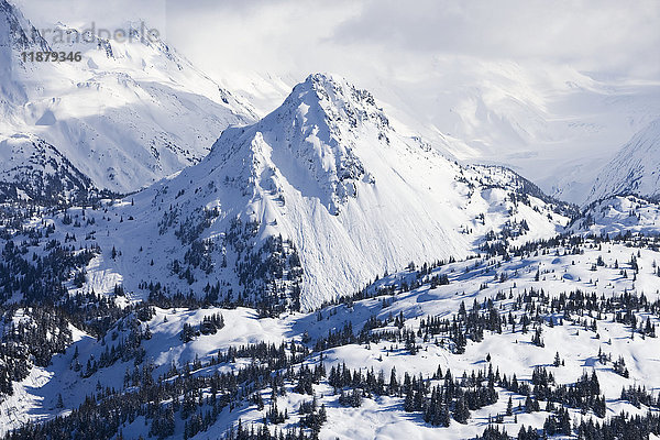 Schneebedeckte Kenai-Berge  Kachemak Bay State Park; Alaska  Vereinigte Staaten von Amerika'.
