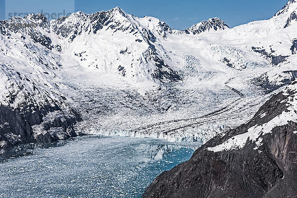 Luftaufnahme des Hauptarms des Columbia Glacier  Prince William Sound  Süd-Zentral-Alaska; Alaska  Vereinigte Staaten von Amerika'.