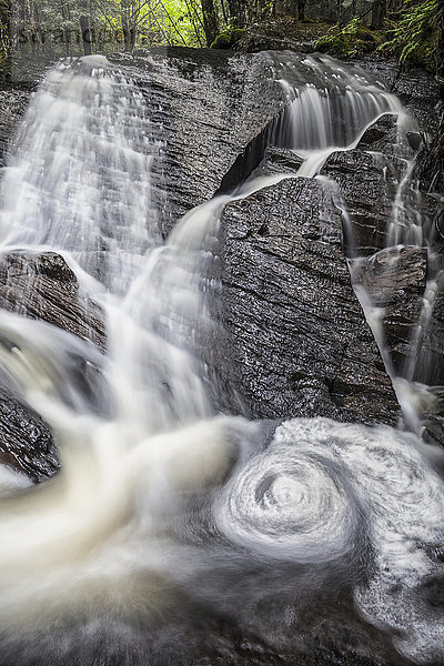 Ein Wasserfall  der über Felsen in einem Wald stürzt; Middle Sackville  Nova Scotia  Kanada'.