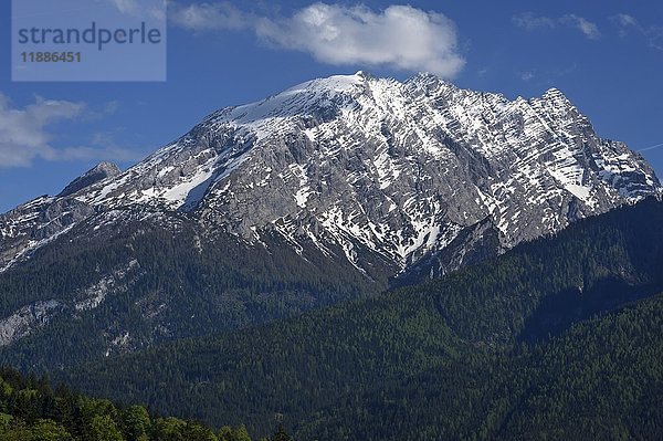 Bergmassiv Watzmann  Ramsau  Berchtesgadener Land  Oberbayern  Deutschland  Europa