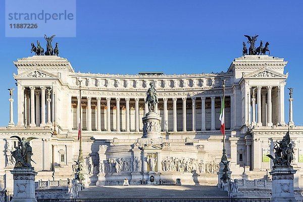Nationaldenkmal für Viktor Emanuel II  Vittorio-Emanuele-Denkmal  Kapitol  Rom  Latium  Italien  Europa