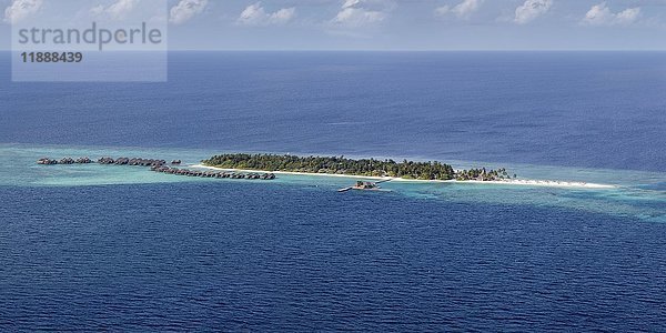 Tropische Insel mit Palmen  Ari-Atoll  Indischer Ozean  Malediven  Asien