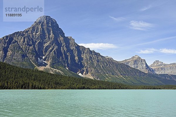 Waterfowl Lake und Mount Chephren  Banff Nationalpark  Alberta  Rocky Mountains  Kanada  Nordamerika
