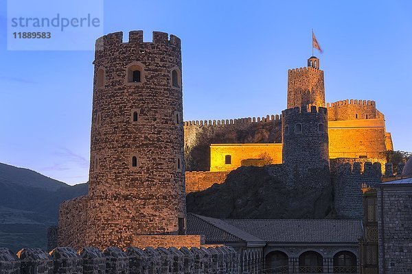 Schloss Rabati bei Sonnenuntergang  Akhaltsikhe  Region Samtskhe-Javakheti  Georgien  Asien