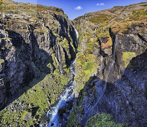 Wasserfall Glymur  Reykholt  Vesturland  Insel
