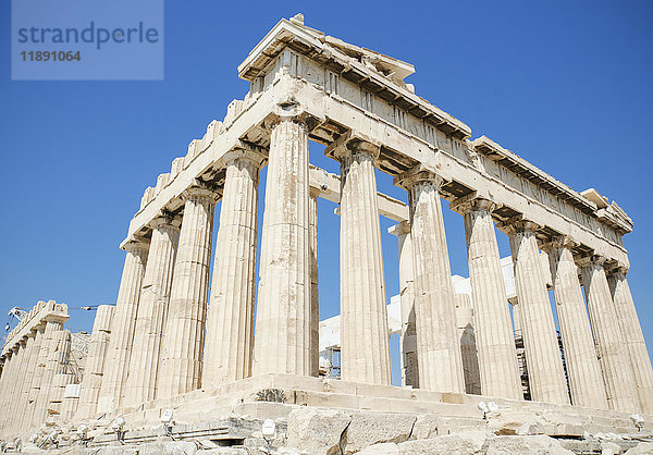 Griechenland  Athen  Blick auf den Parthenon-Tempel auf der Akropolis