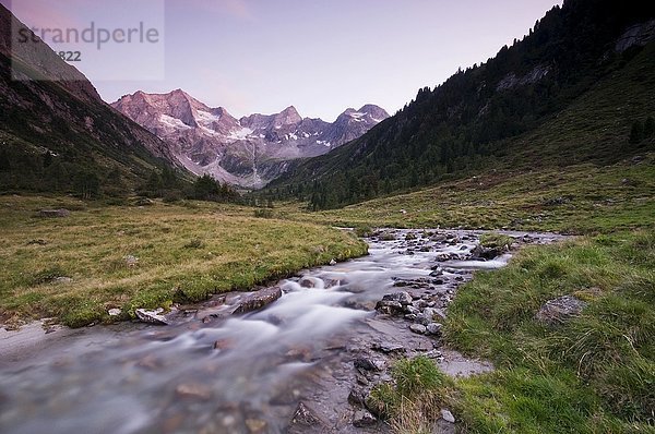 Bodenbach mit Grundschartner Bergen  Naturpark Hochgebirge in den Zillertaler Alpen  Österreich  Europa