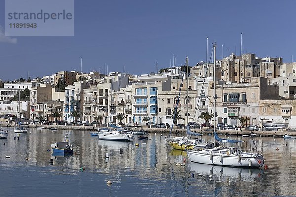 Stadtbild von Kalkara  Die drei Städte  Malta  Europa